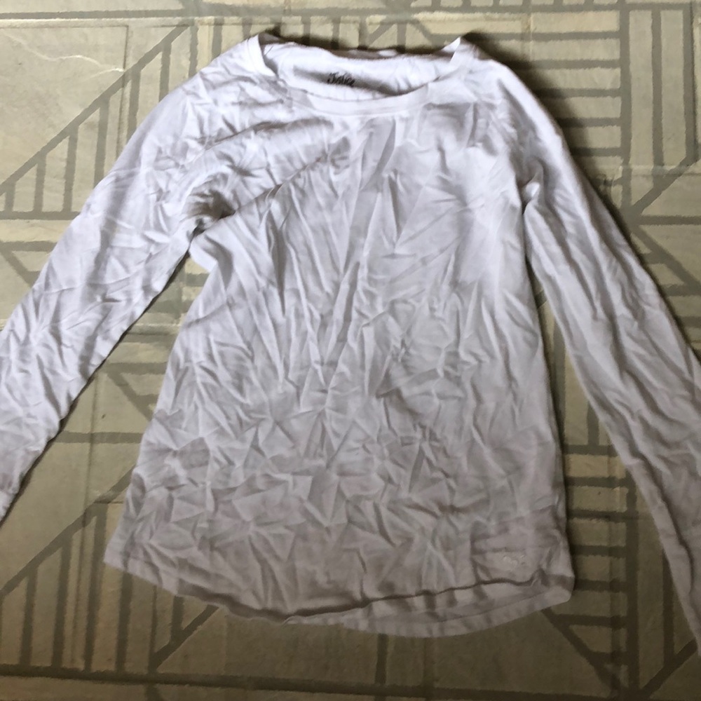 Girls white long sleeve tee